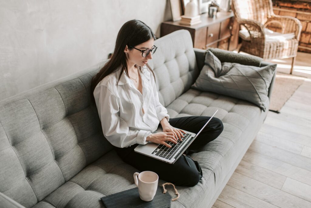 Client engaging in telehealth therapy as part of a standard outpatient program for successful recovery from drug addiction and mental health challenges