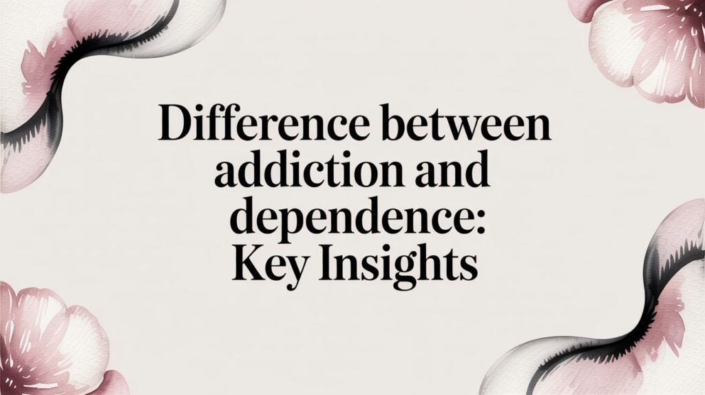 difference between addiction and dependence: Key Insights