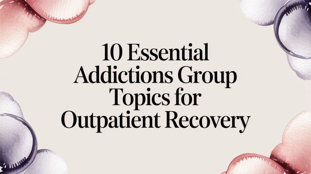 10 Essential Addictions Group Topics for Outpatient Recovery