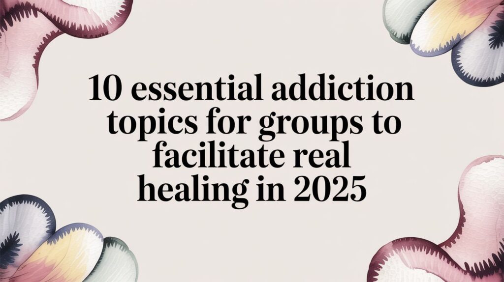 10 Essential Addiction Topics for Groups to Facilitate Real Healing in 2025
