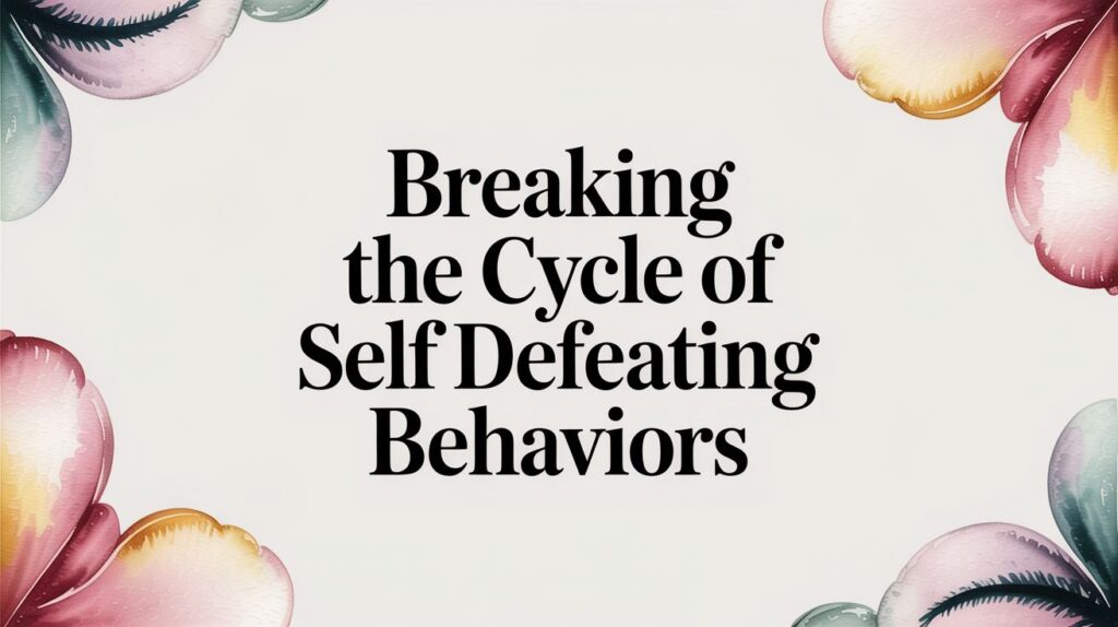 Breaking the Cycle of Self Defeating Behaviors