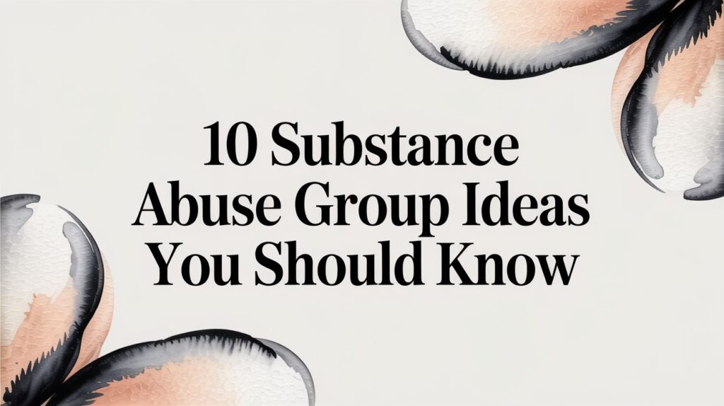 10 Substance abuse group ideas You Should Know