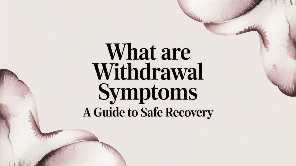 What Are Withdrawal Symptoms A Guide to Safe Recovery