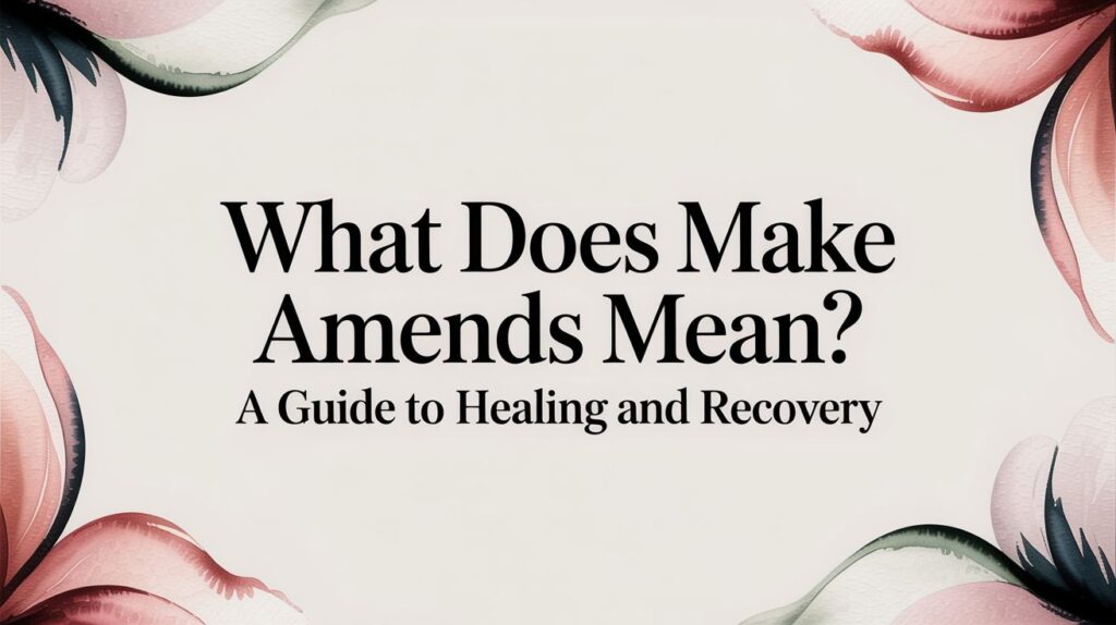 What Does Make Amends Mean A Guide to Healing and Recovery