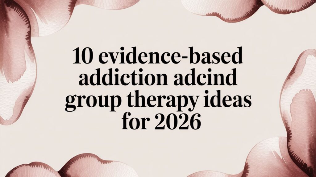 10 Evidence-Based Addiction Group Therapy Ideas for 2026