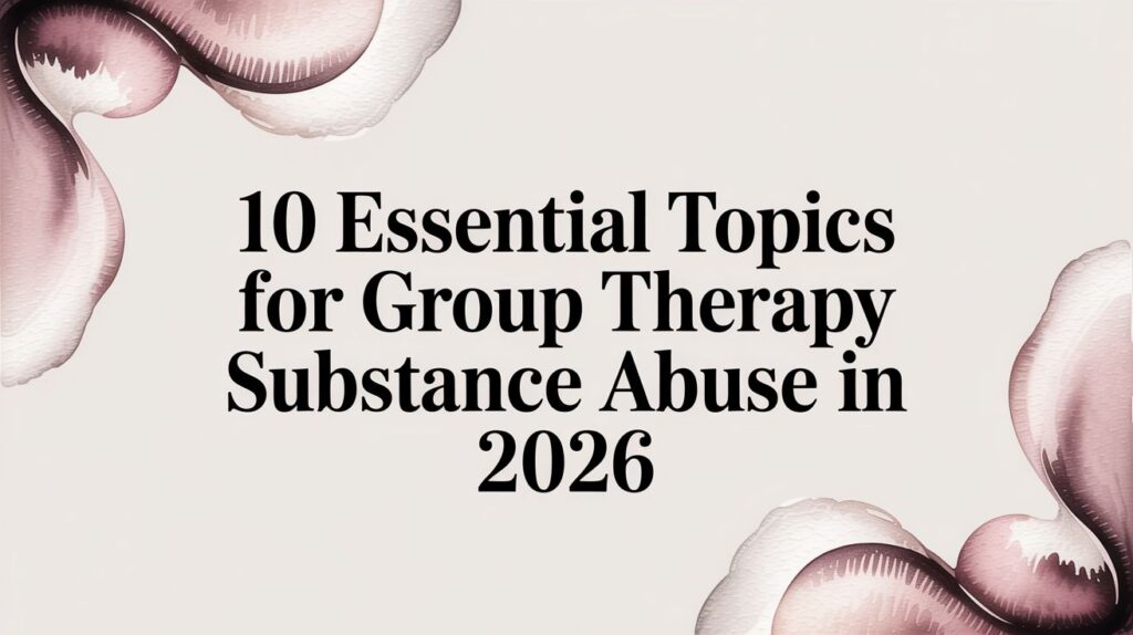 10 Essential Topics for Group Therapy Substance Abuse in 2026