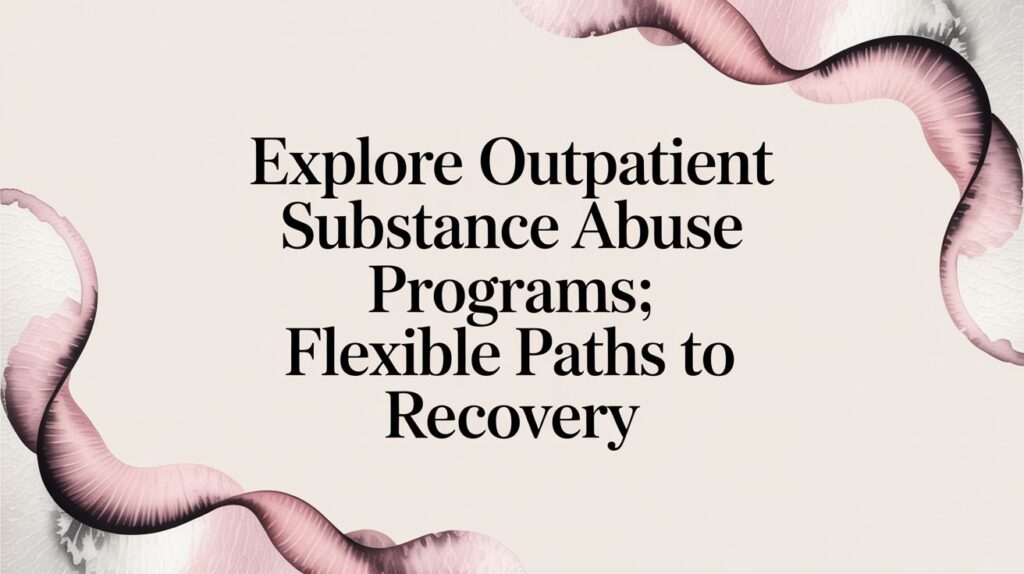 Explore outpatient substance abuse programs: flexible paths to recovery