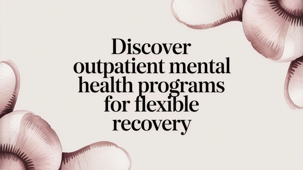 Discover outpatient mental health programs for flexible recovery