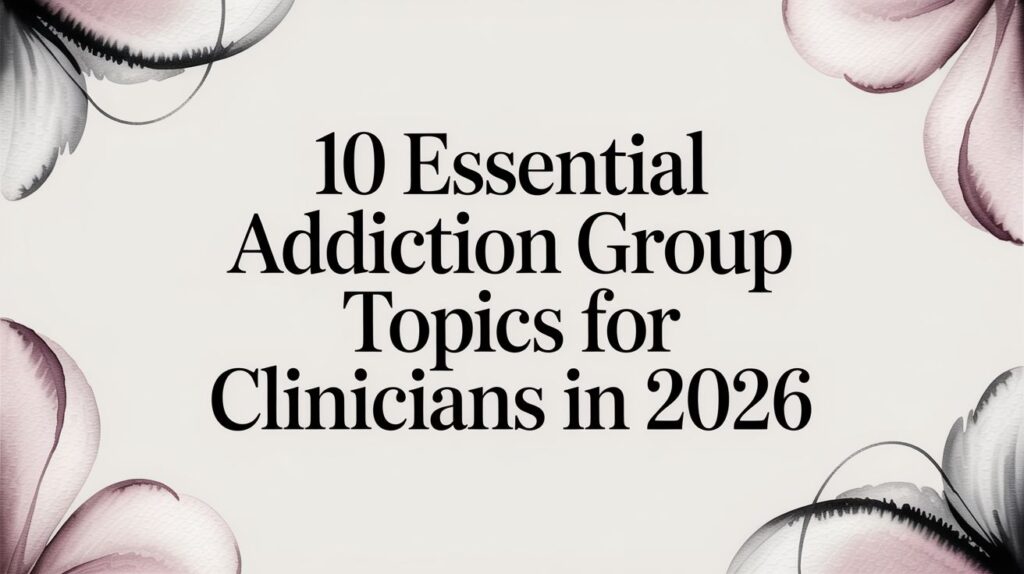 10 Essential Addiction Group Topics for Clinicians in 2026