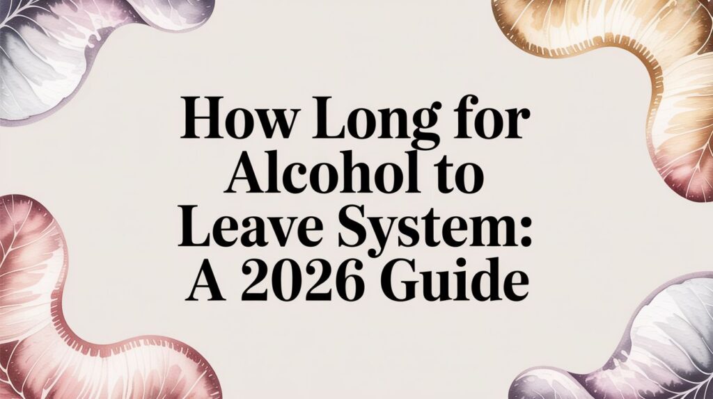 How long for alcohol to leave system: A 2026 Guide