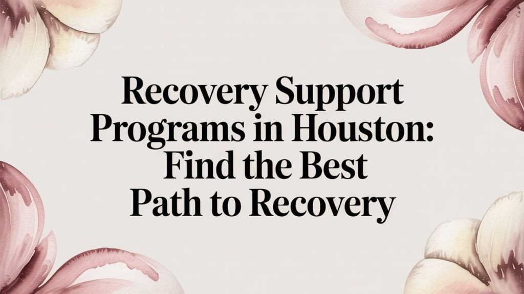 Recovery Support Programs in Houston: Find the Best Path to Recovery