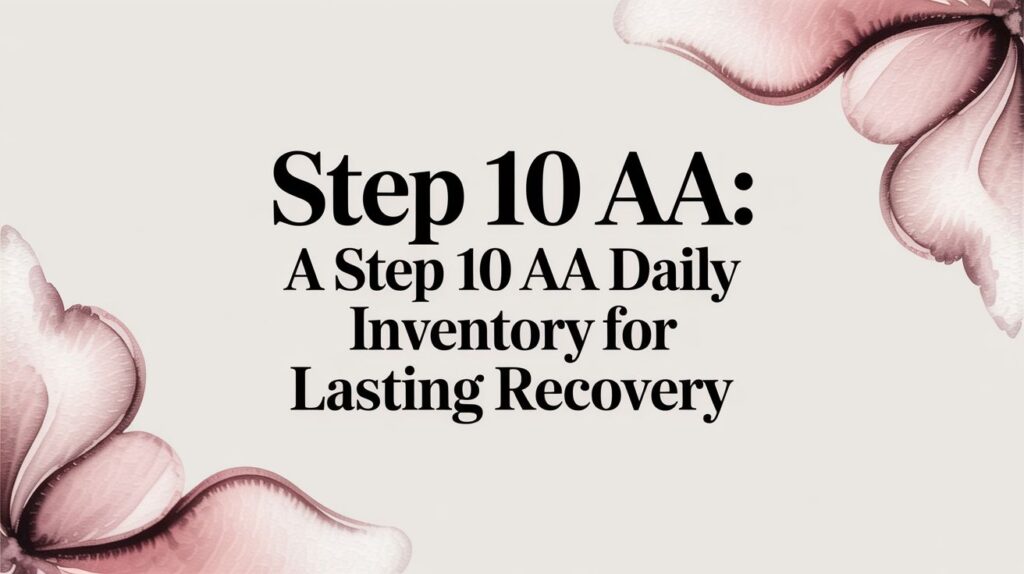 Step 10 aa: A step 10 aa Daily Inventory for Lasting Recovery