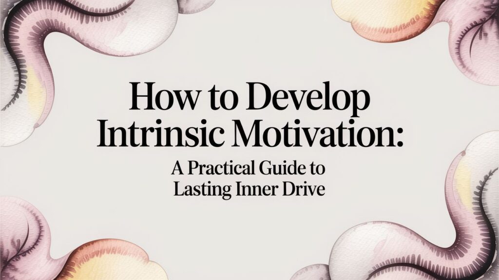 How to Develop Intrinsic Motivation: A Practical Guide to Lasting Inner Drive