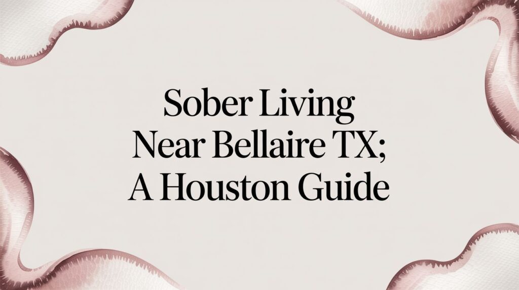 Sober Living Near Bellaire TX: A Houston Guide