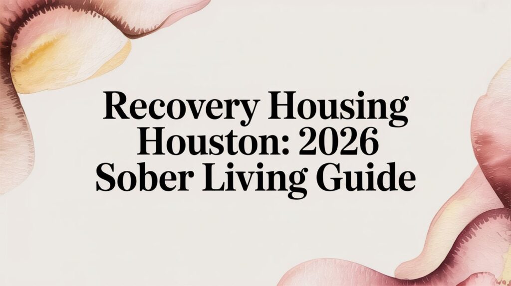 Recovery Housing Houston: 2026 Sober Living Guide