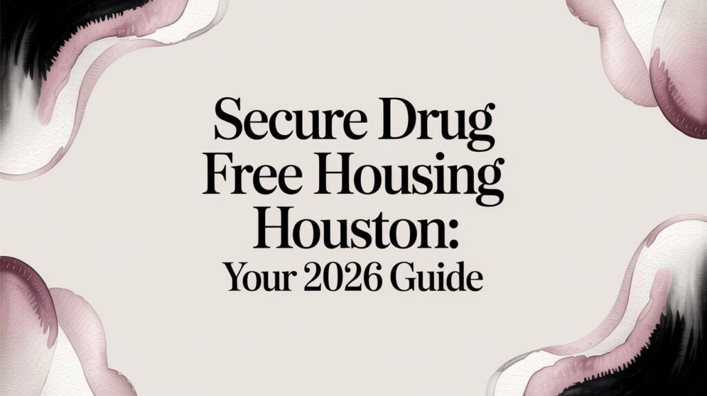 Secure Drug Free Housing Houston: Your 2026 Guide