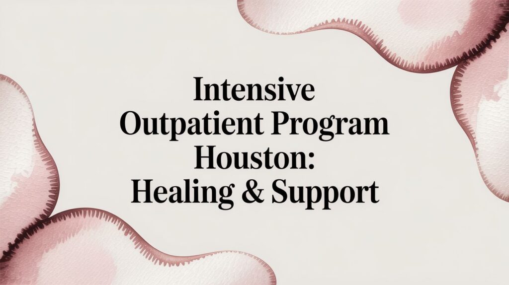 Intensive Outpatient Program Houston: Healing & Support