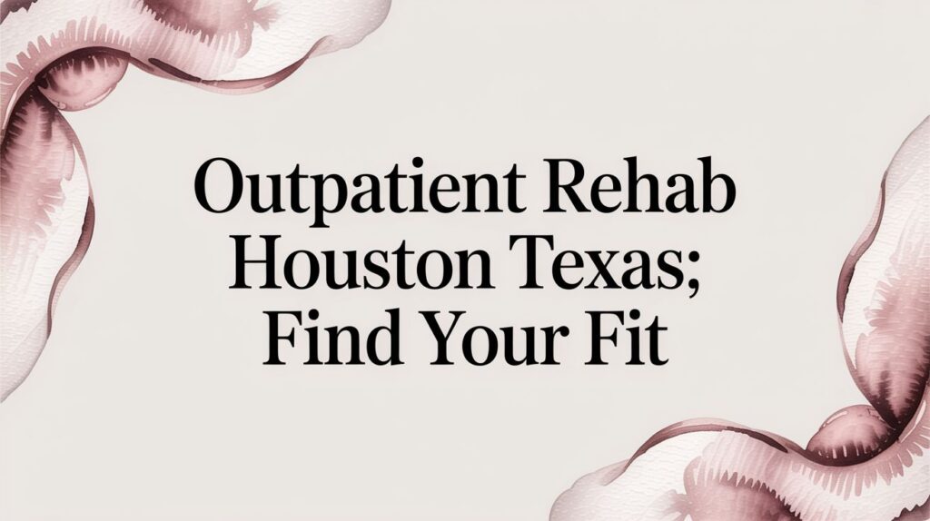 Outpatient Rehab Houston Texas: Find Your Fit